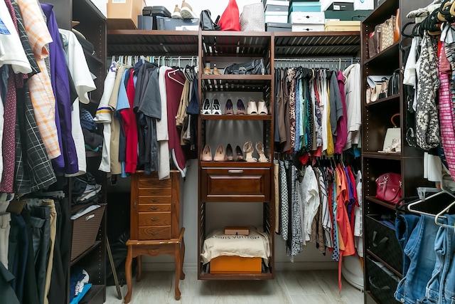 view of walk in closet