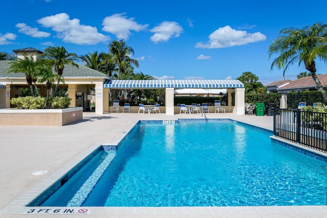 view of pool with a patio