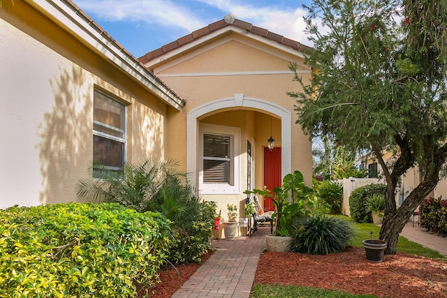 view of doorway to property