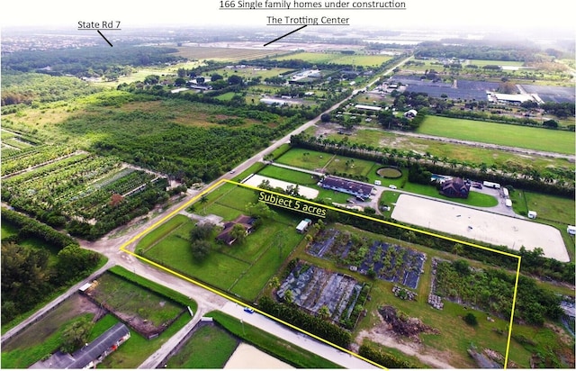 6845 Park Lane Rd, Lake Worth, FL 33449 - drone / aerial view featuring a rural view