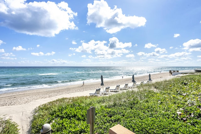 property view of water with a view of the beach