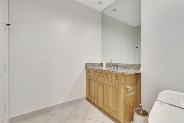 bathroom featuring vanity and tile patterned floors