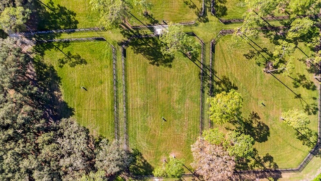 drone / aerial view featuring a rural view