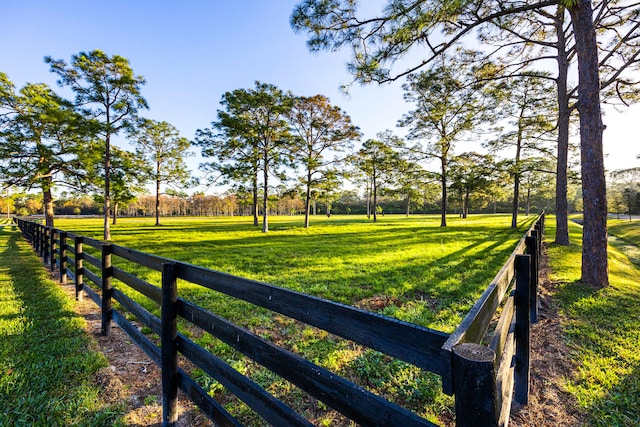 surrounding community with a yard