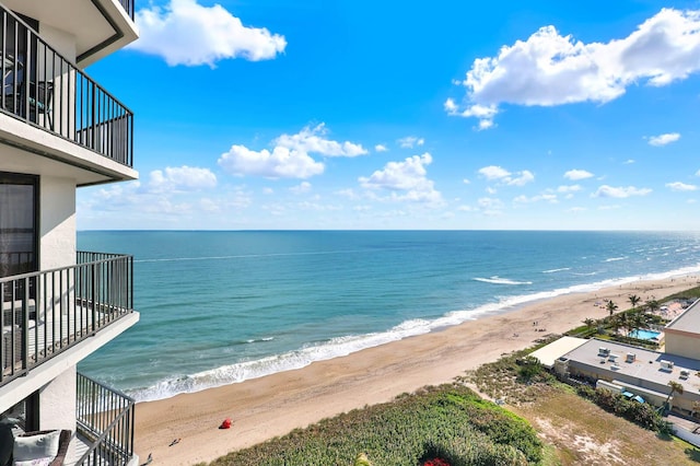 water view featuring a view of the beach