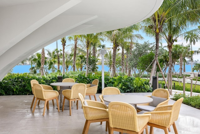 view of patio with outdoor dining area