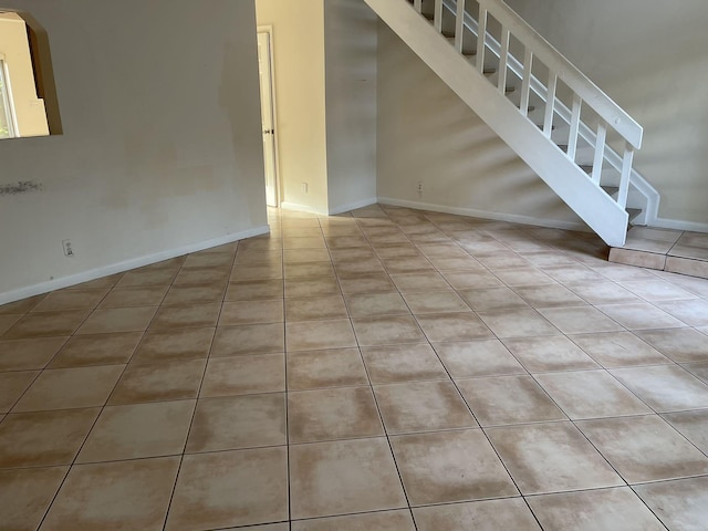 interior space with light tile patterned flooring