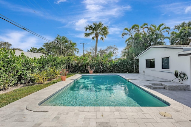 view of pool featuring a patio area