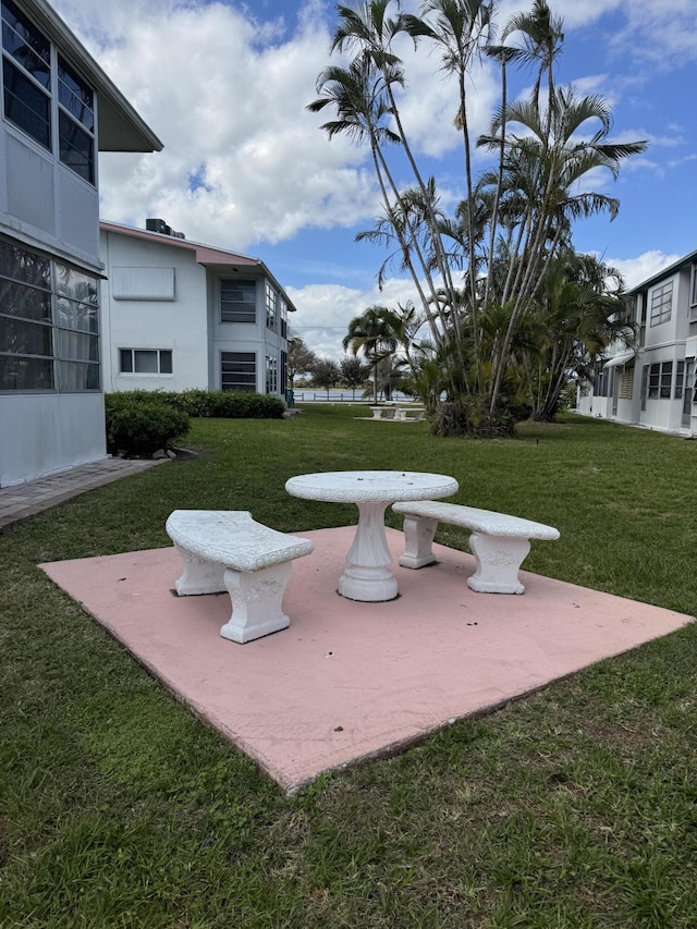 view of yard with a patio area