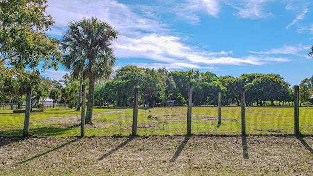 view of yard featuring a rural view