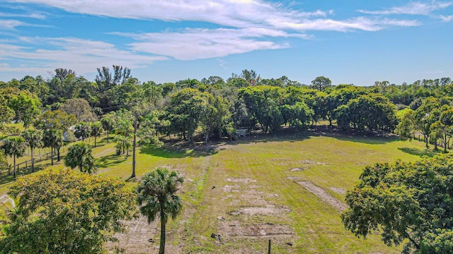 aerial view with a rural view