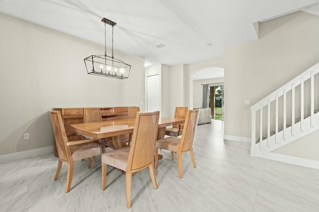 view of dining area