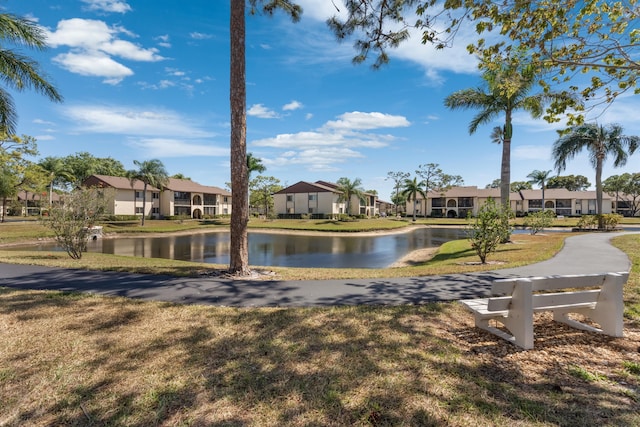 view of water feature featuring a residential view