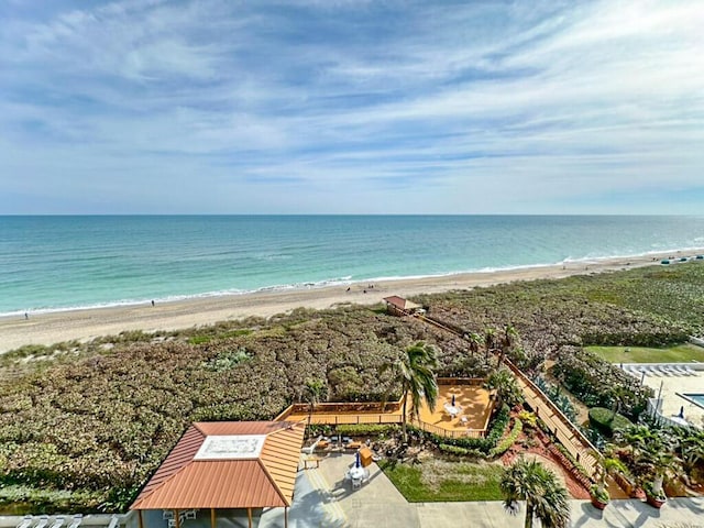 water view with a view of the beach