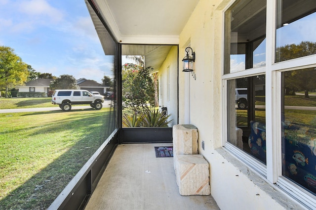 view of sunroom