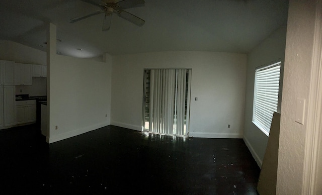 unfurnished room with ceiling fan