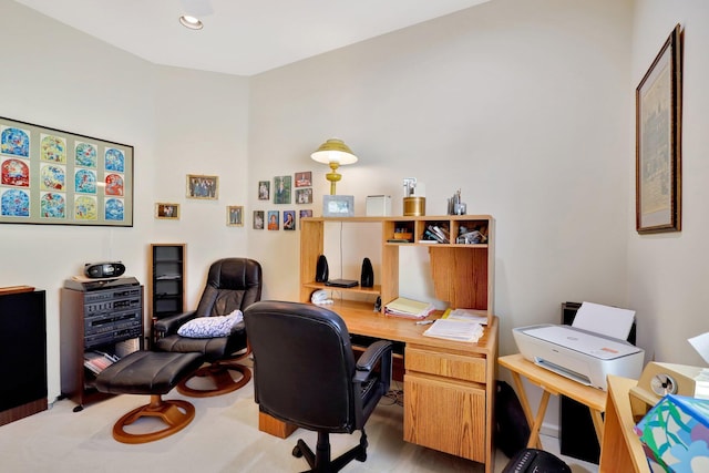 view of carpeted office