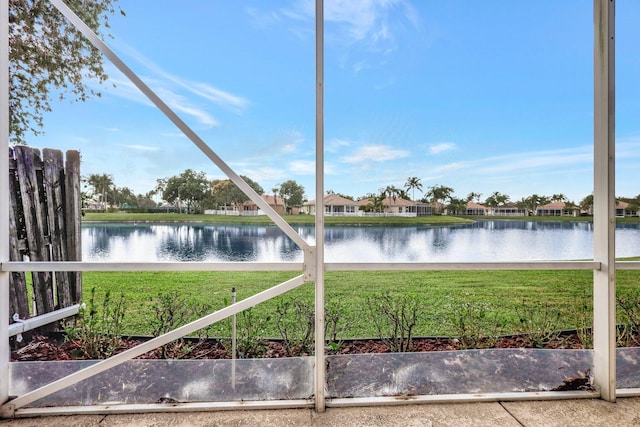 view of water feature