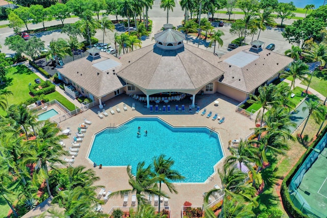 view of pool featuring a patio area