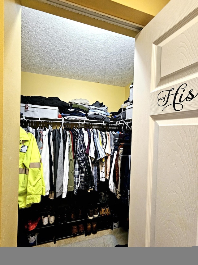 view of walk in closet