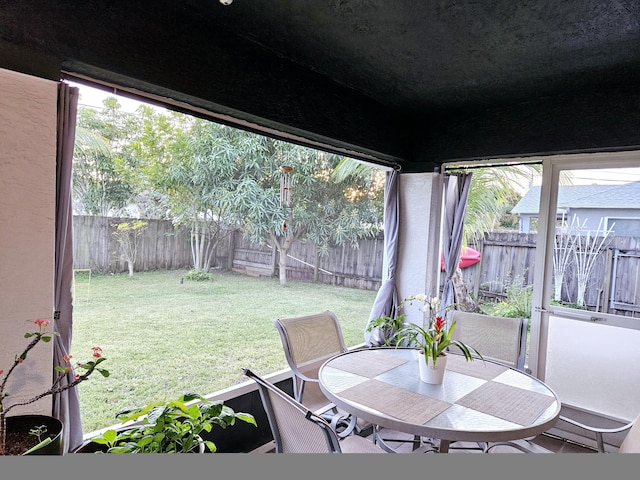 view of sunroom / solarium