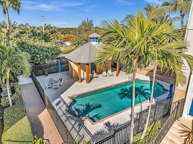 view of pool with a patio