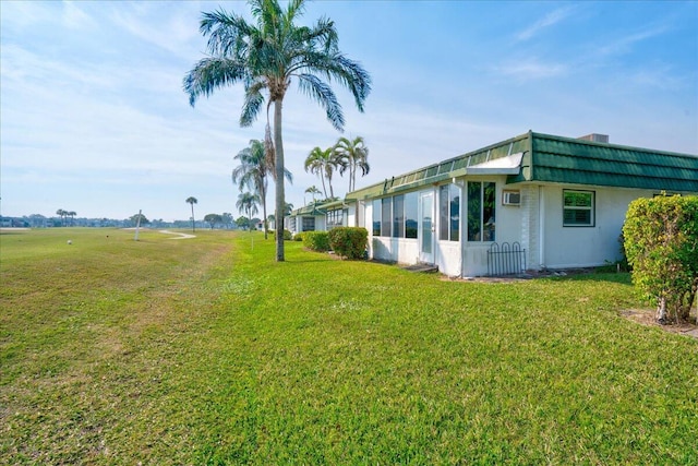 exterior space featuring a lawn