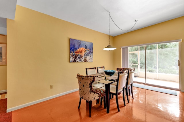 view of dining area