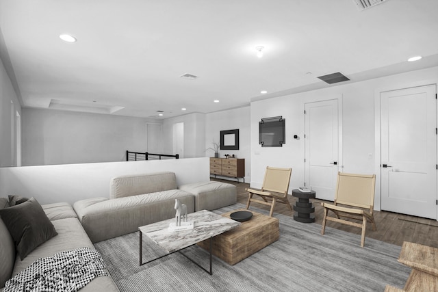 living room featuring hardwood / wood-style floors