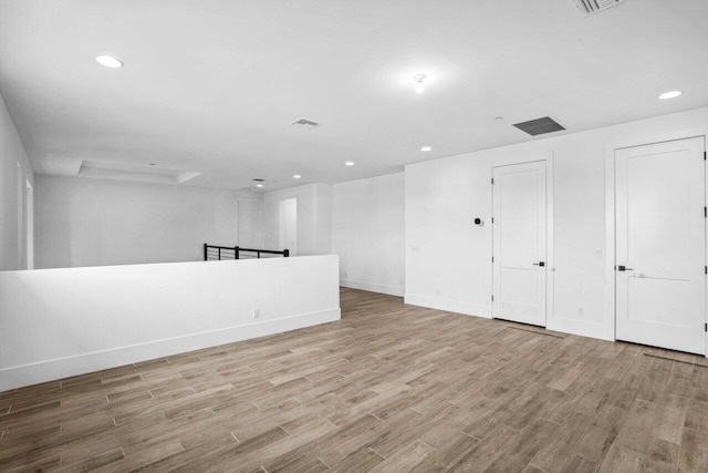 empty room featuring light hardwood / wood-style floors