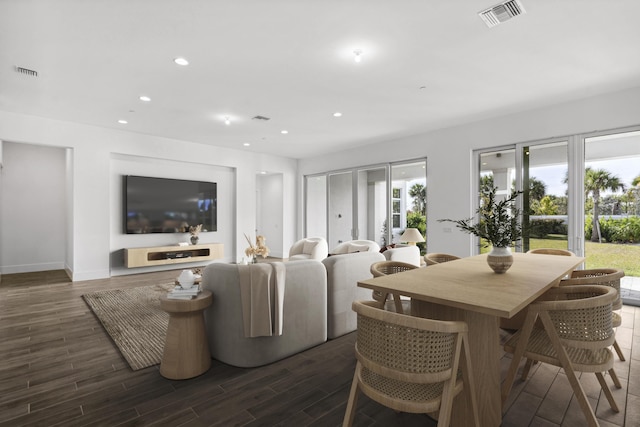 dining room featuring dark hardwood / wood-style floors