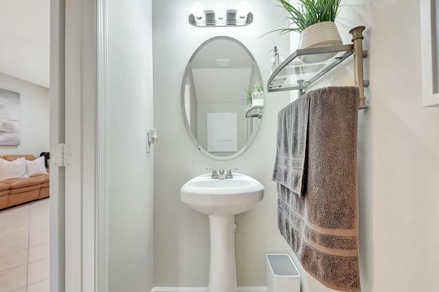 bathroom featuring tile patterned flooring