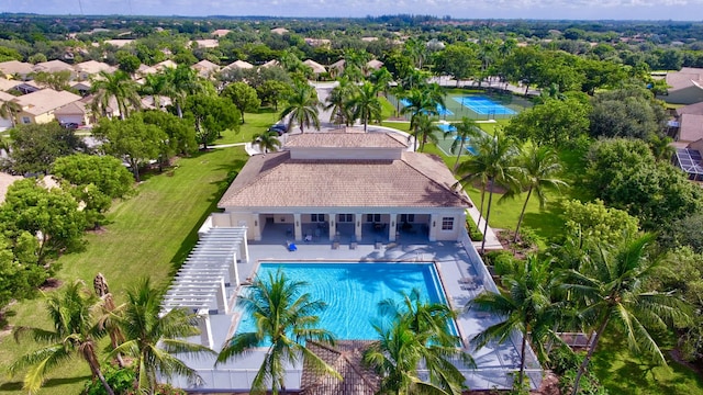 birds eye view of property