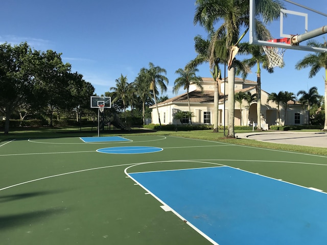 view of sport court with community basketball court