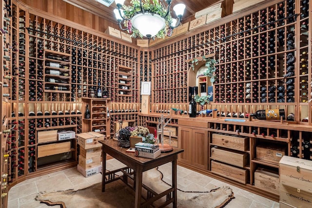 view of wine room