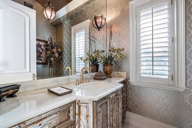 bathroom with vanity