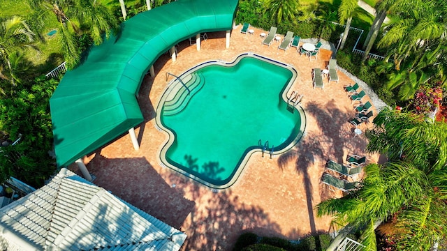 view of pool featuring a patio area