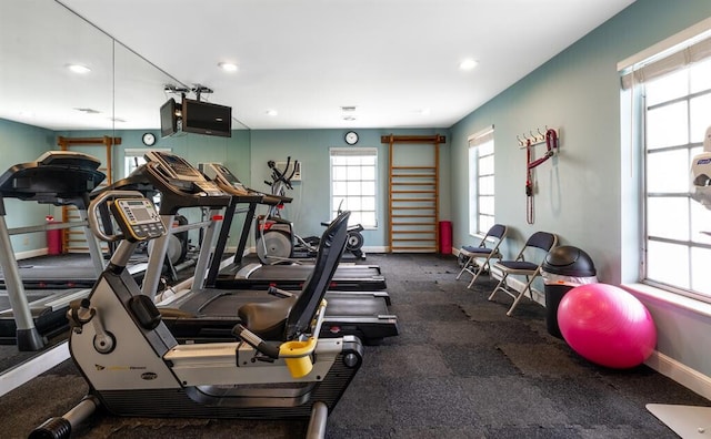 view of exercise room