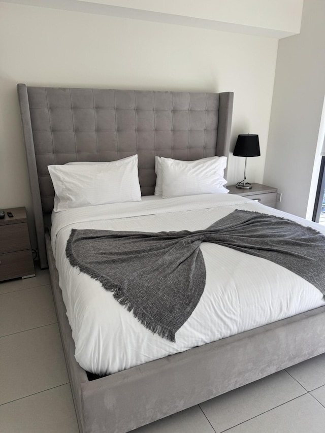 view of tiled bedroom