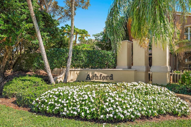 view of community sign