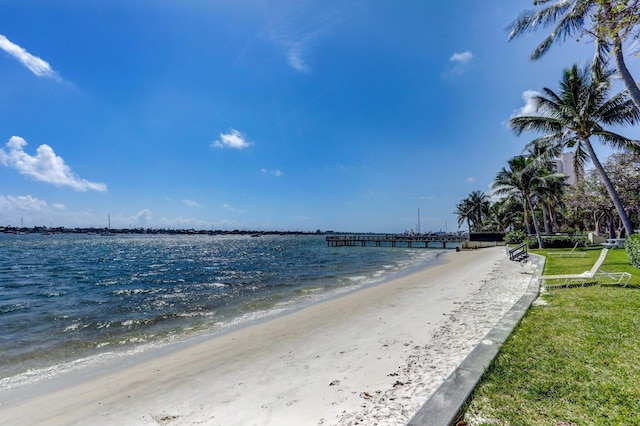 water view featuring a view of the beach