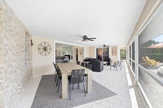 view of sunroom