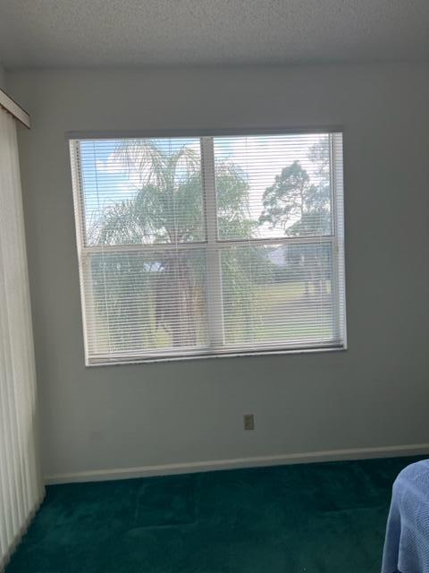 unfurnished bedroom with carpet and a textured ceiling