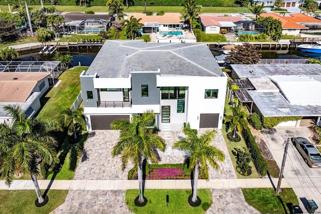 aerial view featuring a residential view