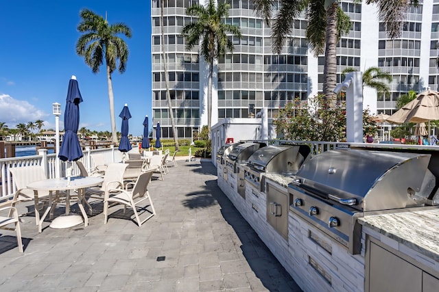 view of patio / terrace with area for grilling