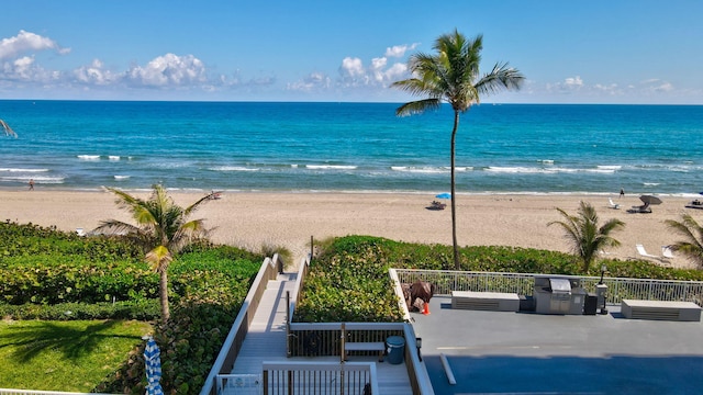 water view with a view of the beach