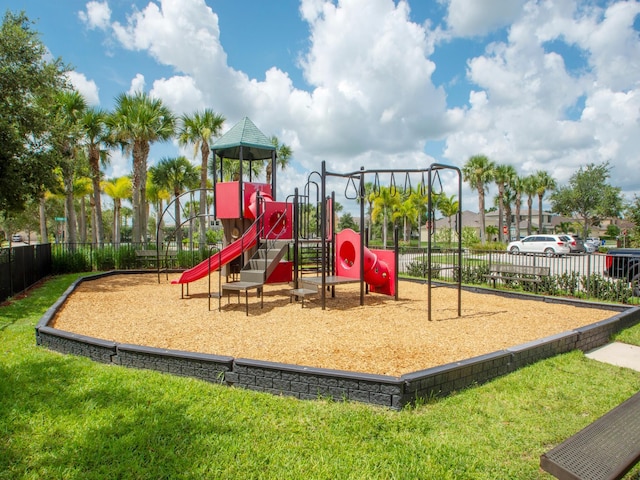 view of jungle gym