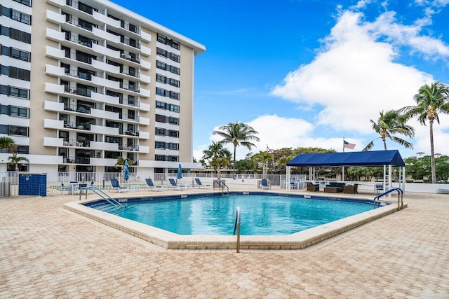 view of pool with a patio