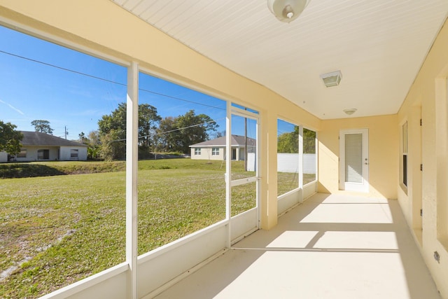 view of sunroom