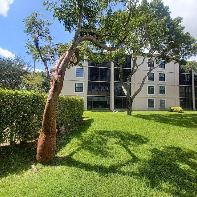 exterior space featuring a lawn